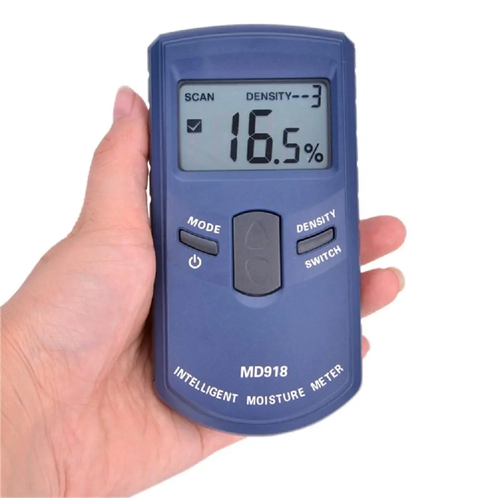 MD918 Wood Moisture Meter | 4-80% Range | High Frequency Induction | 10 Wood Density Settings