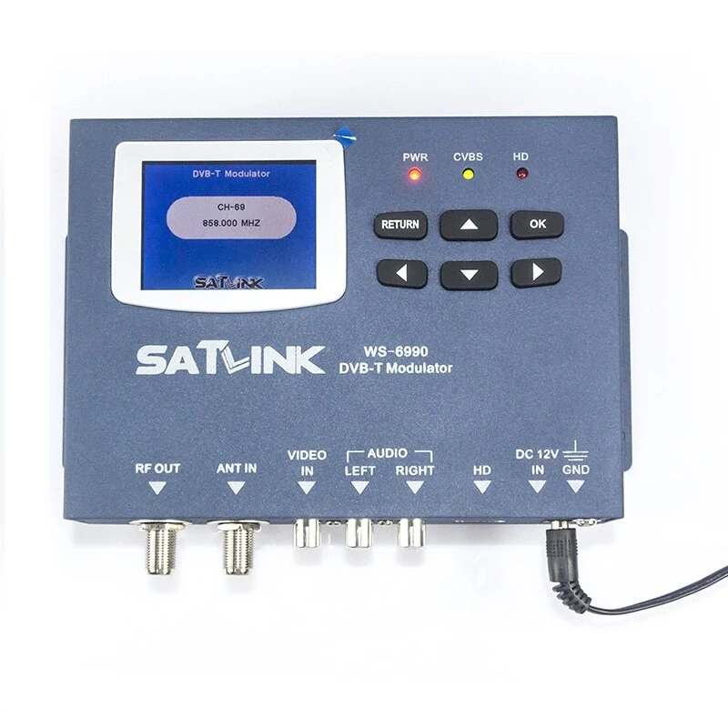 SATLINK WS-6990 Satellite Finder Meter - DVB-T Modulator with AV & HDMI Input