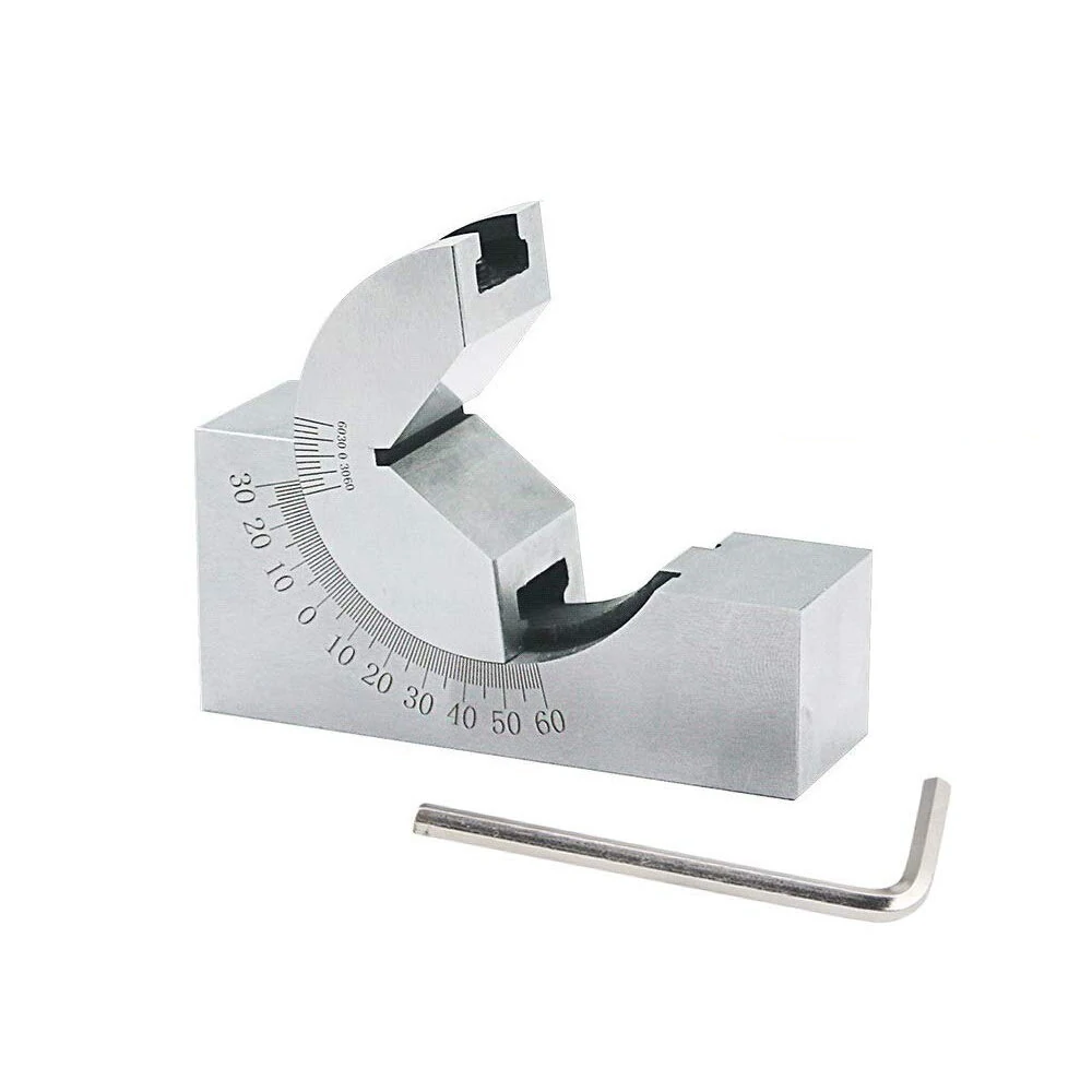 KP30/KP46 Adjustable Micro Angle Gauge - High Precision 0-60° V-Block for Milling & Lathe