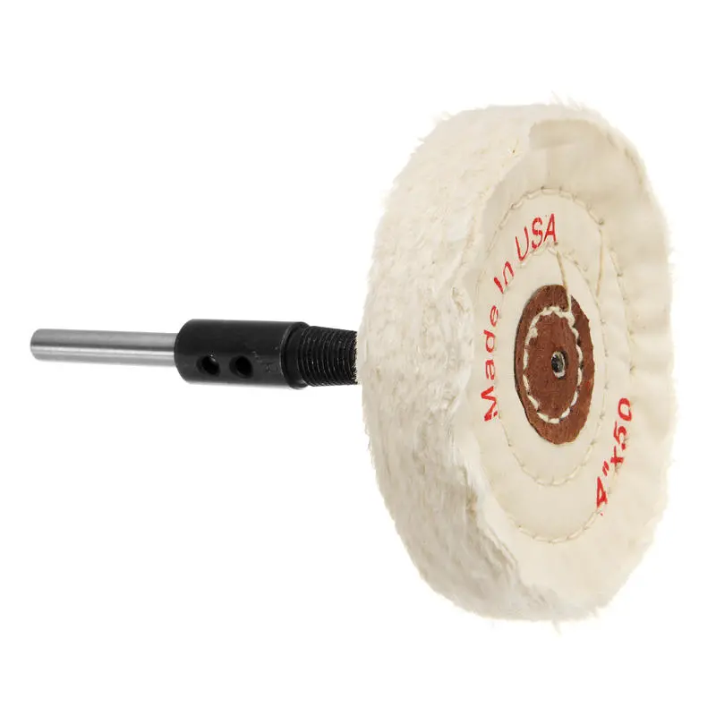 Felt Wool Polishing Wheel Set - 4 Inch Drill Adapter | Electric to Polisher