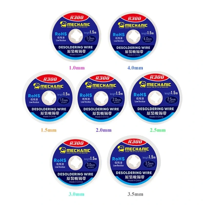 MECHANIC Desoldering Braid Solder Wick - 10pcs 1.0-4.0mm | BGA Tools