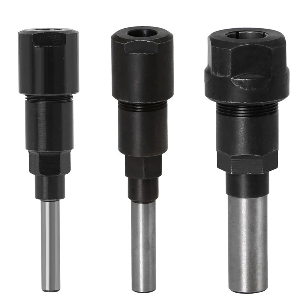 Router Bit Collet Extension Adapter - 1/4 & 1/2 Inch Shank | 8mm Shank