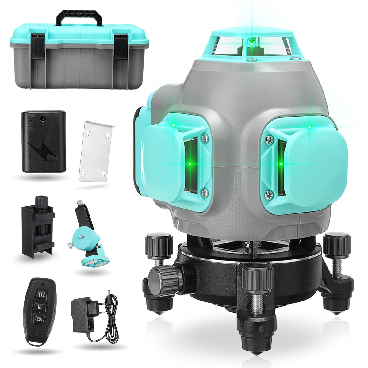 8/12/16 Line 3D Green Laser Level | 360° Rotation Horizontal & Vertical Tool
