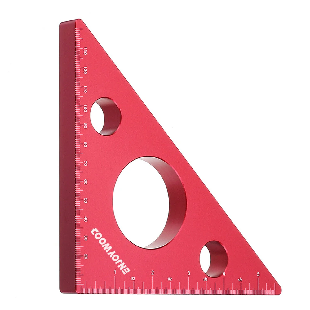ENJOYWOOD Carpenter Square - Aluminum Alloy Right Angle Ruler | Metric & Imperial Scale