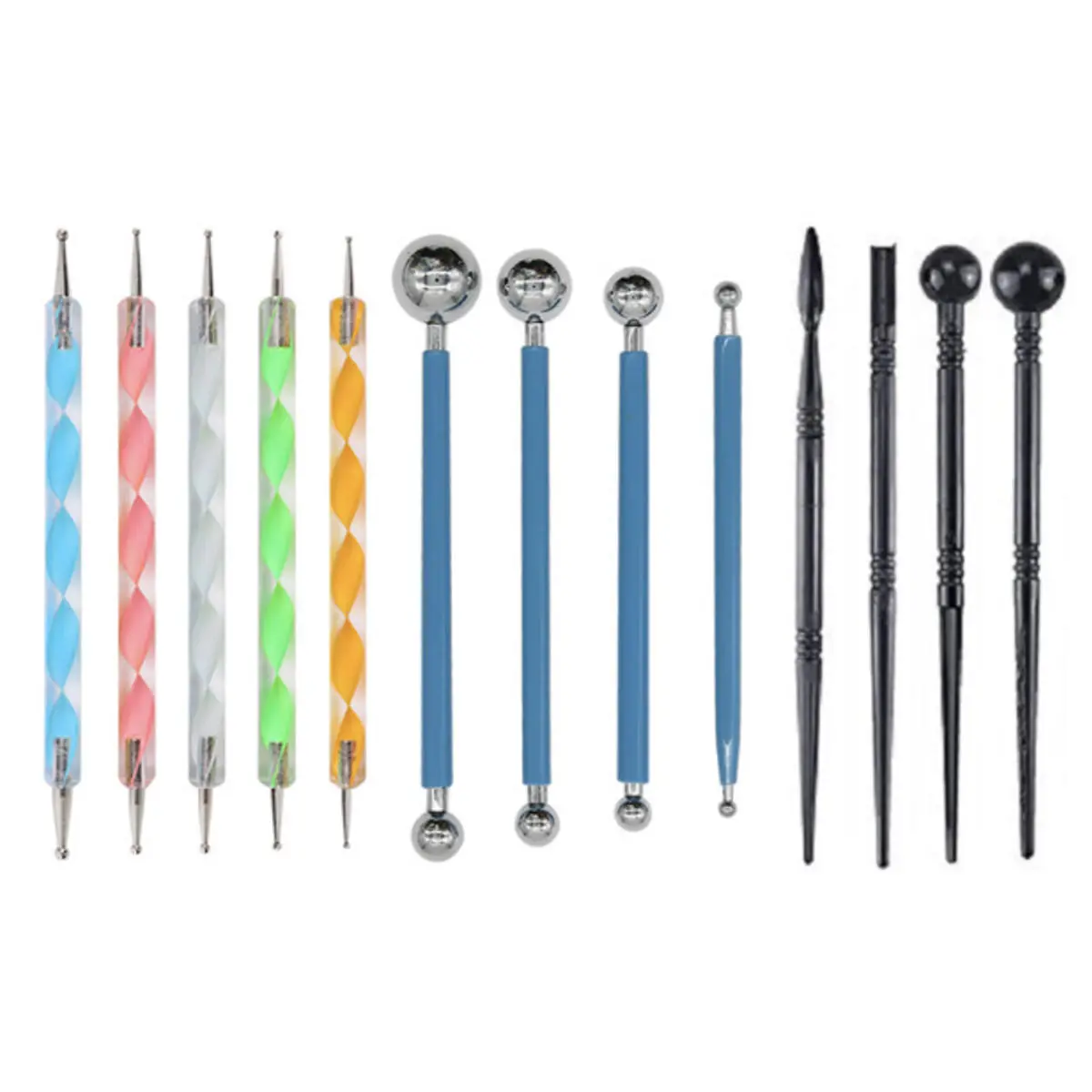 13Pcs Ball Stylus Dotting Tool Set for Rock Painting & Pottery - 4.9-6.5 Inch DIY Tools Kit