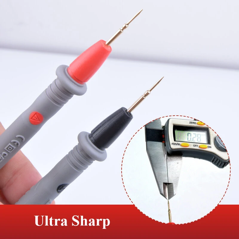 HT3002 Digital Multimeter Test Leads - Super Sharp Gold-Plated Needle | Silica Gel