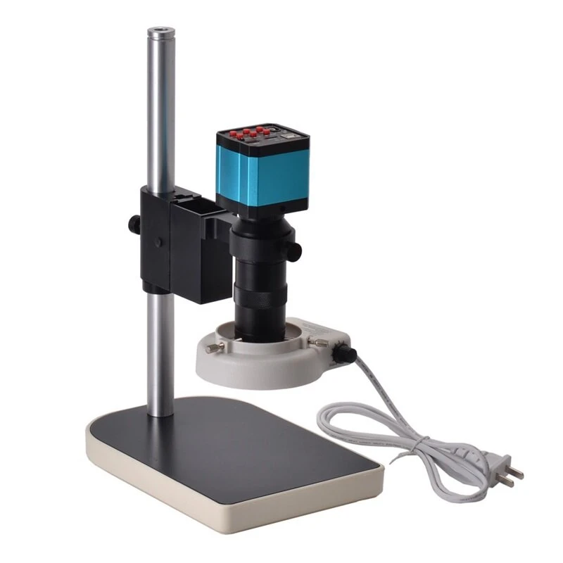48MP HDMI Digital Microscope Camera - 130X Zoom Lens with 56 LED Lights for PCB Soldering
