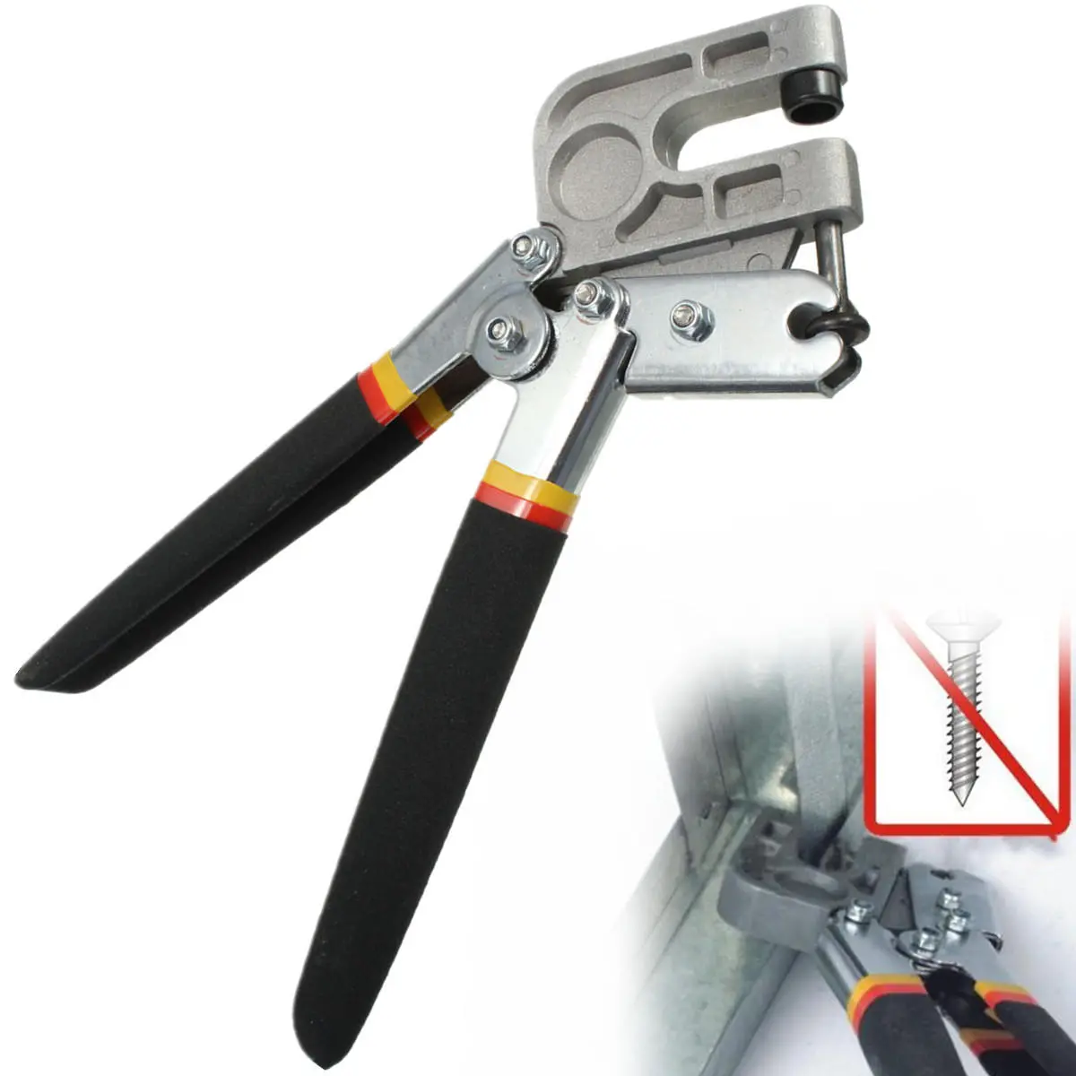 Stud Crimper Tool - 10 Inch TPR Handle for Metal Studs & Drywall