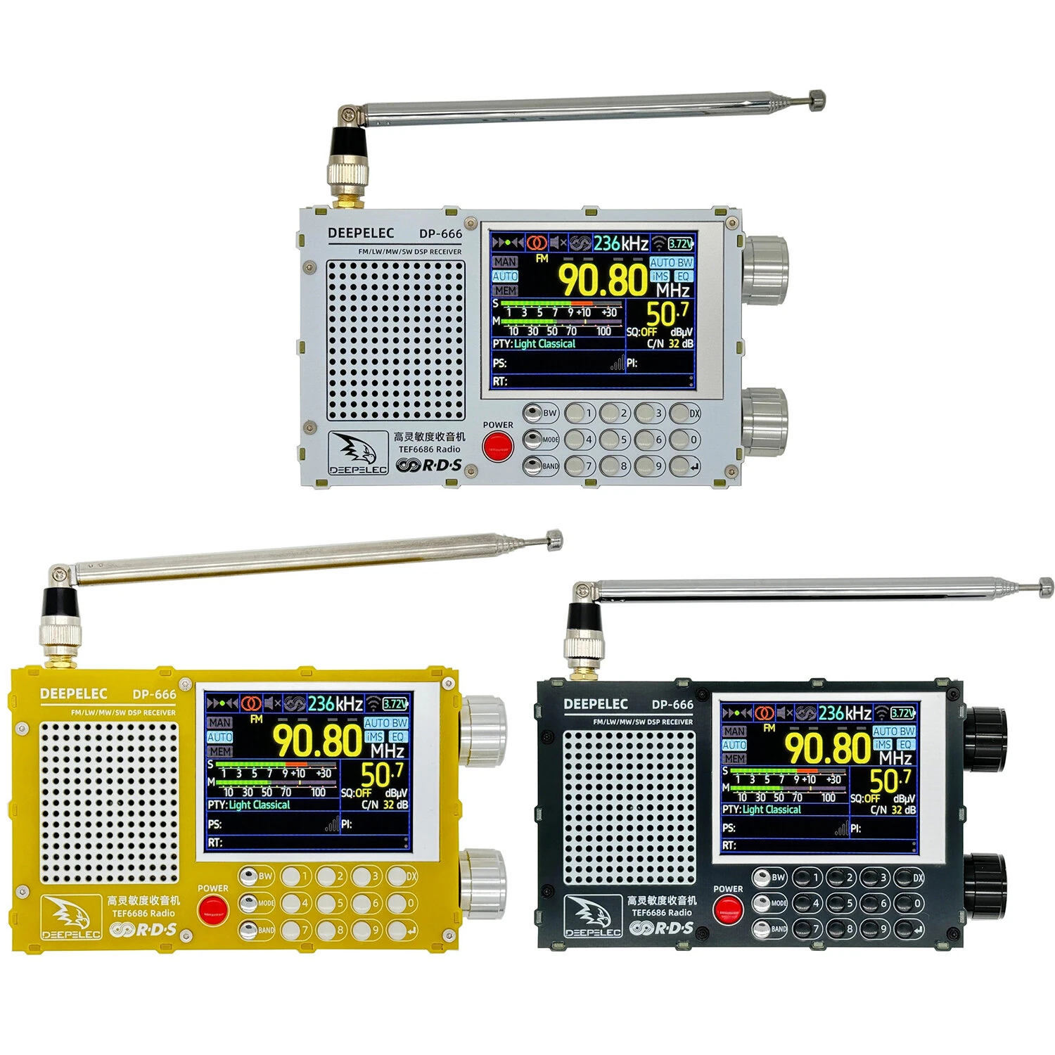 TEF6686 High Sensitivity FM AM SW Radio - ESP32 RDSWave Full Band Receiver
