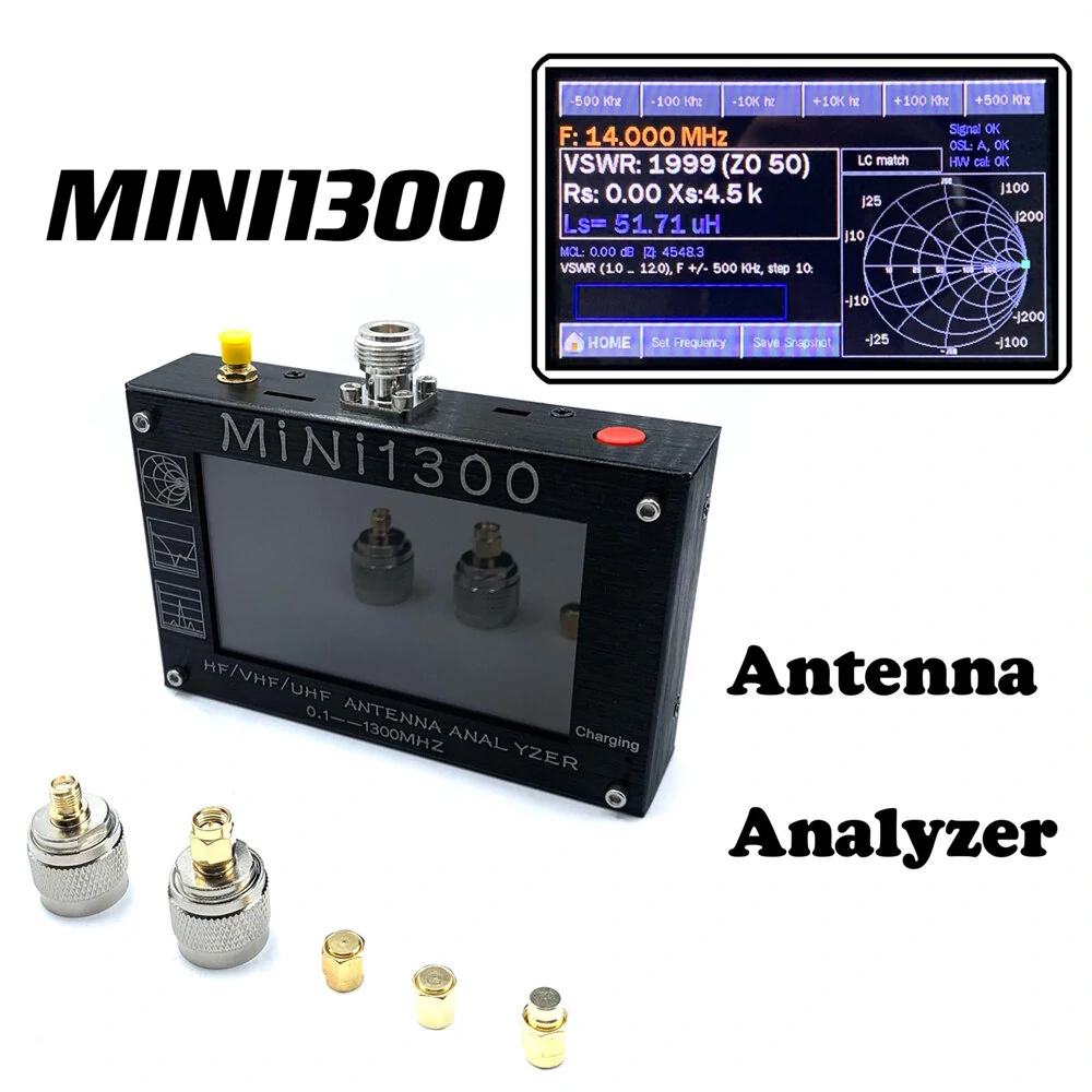 Mini1300 Antenna Analyzer 0.1-1300MHz | HF/VHF/UHF | S-Parameter & Impedance