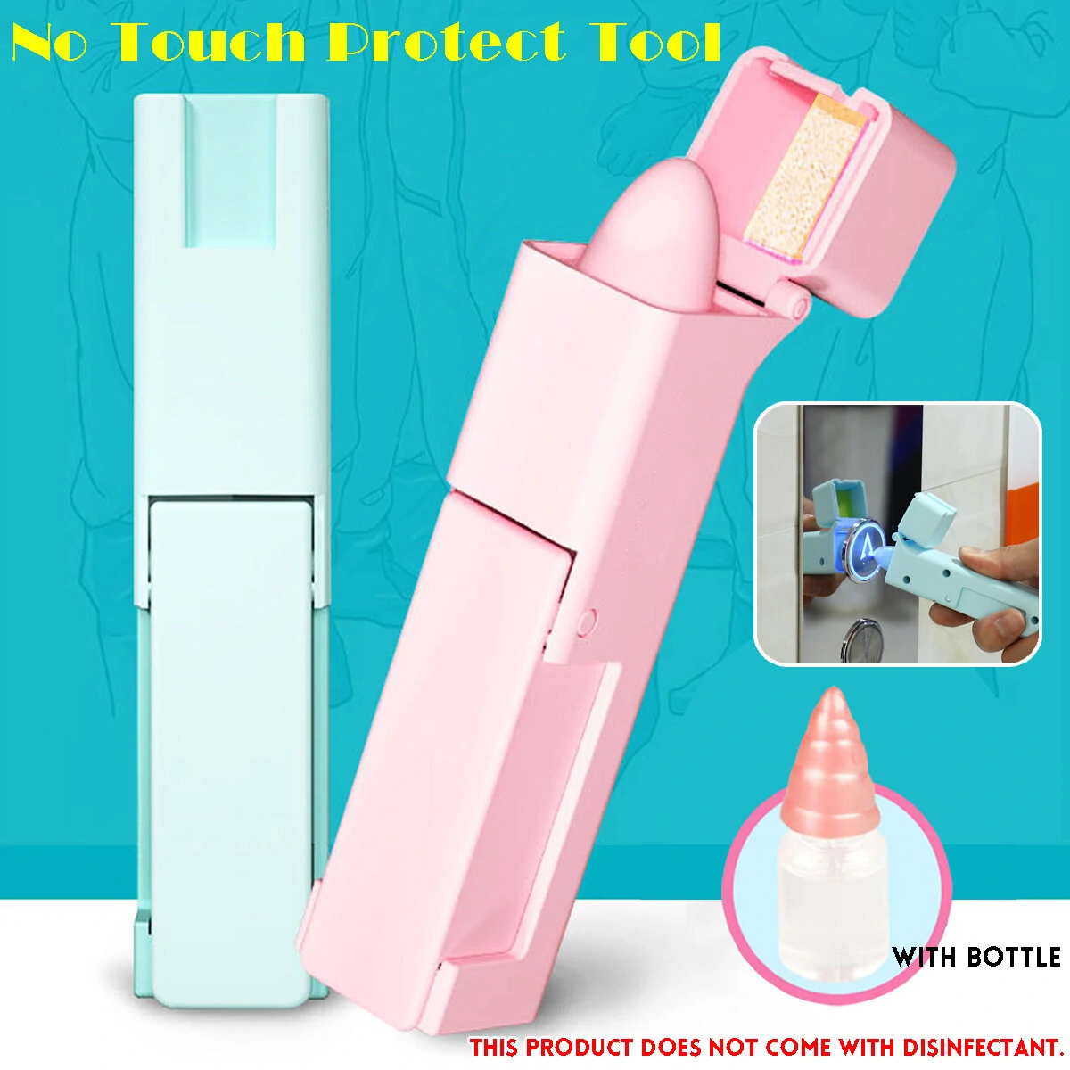 No-Touch Door Handle Tool - Anti-Germ Elevator Button Assistant - Protective Hand Tool