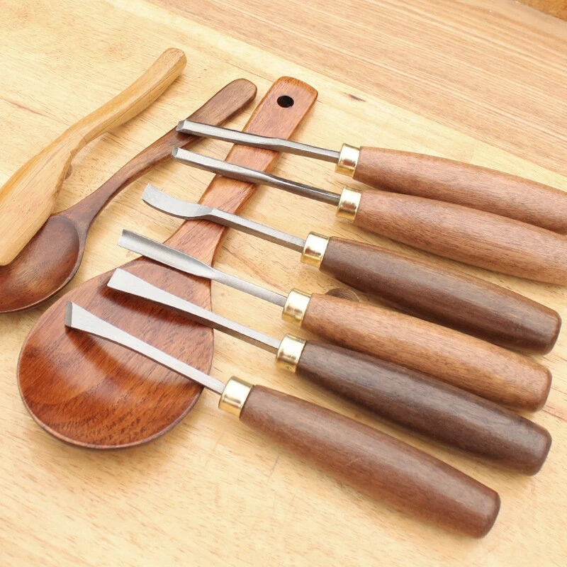 MYTEC 12pcs Wood Carving Chisel Set - 65Mn High Carbon Steel Sharp Blades