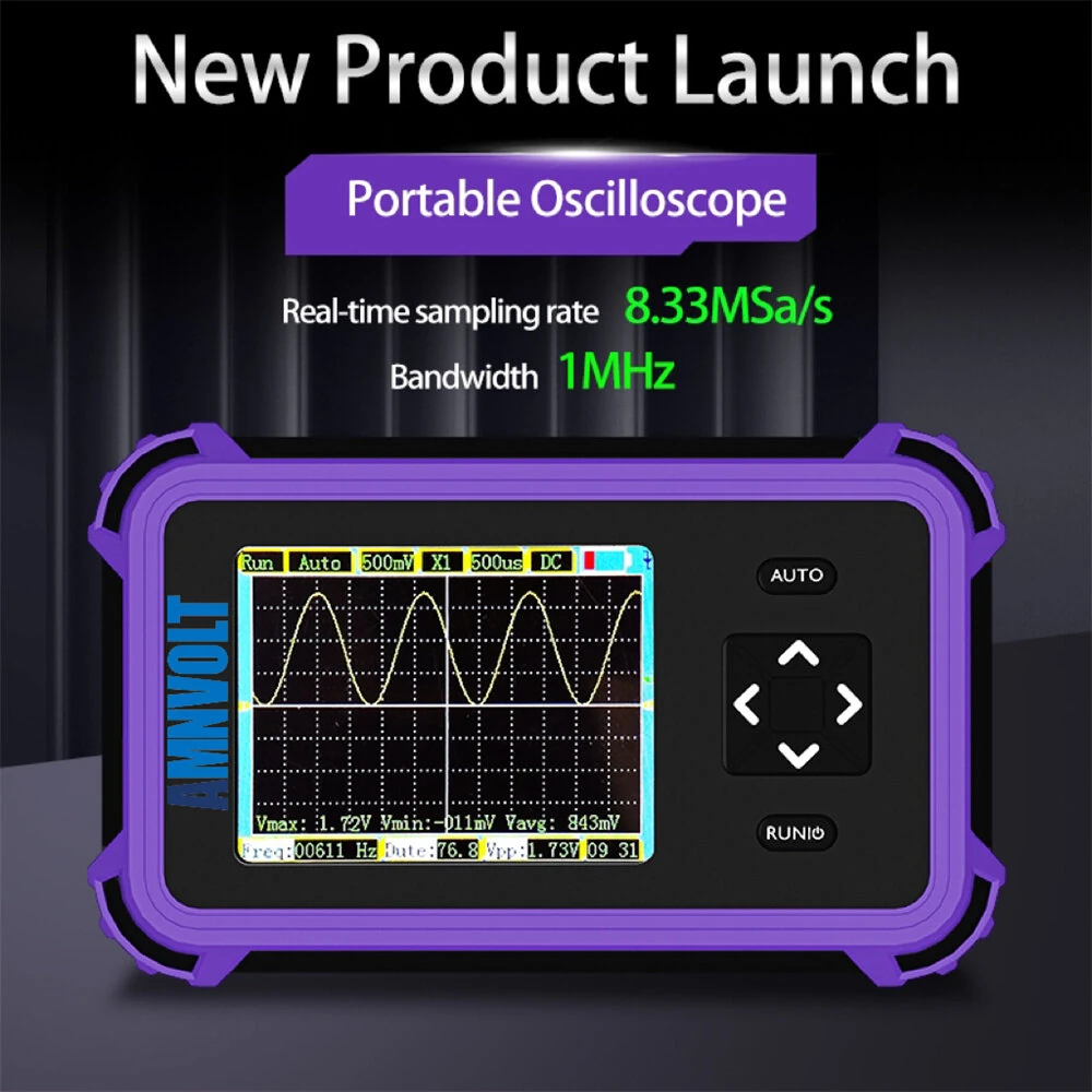 PDS833 Handheld Digital Oscilloscope | 1MHz Bandwidth, 8.33Msa/s | 2.8 Portable