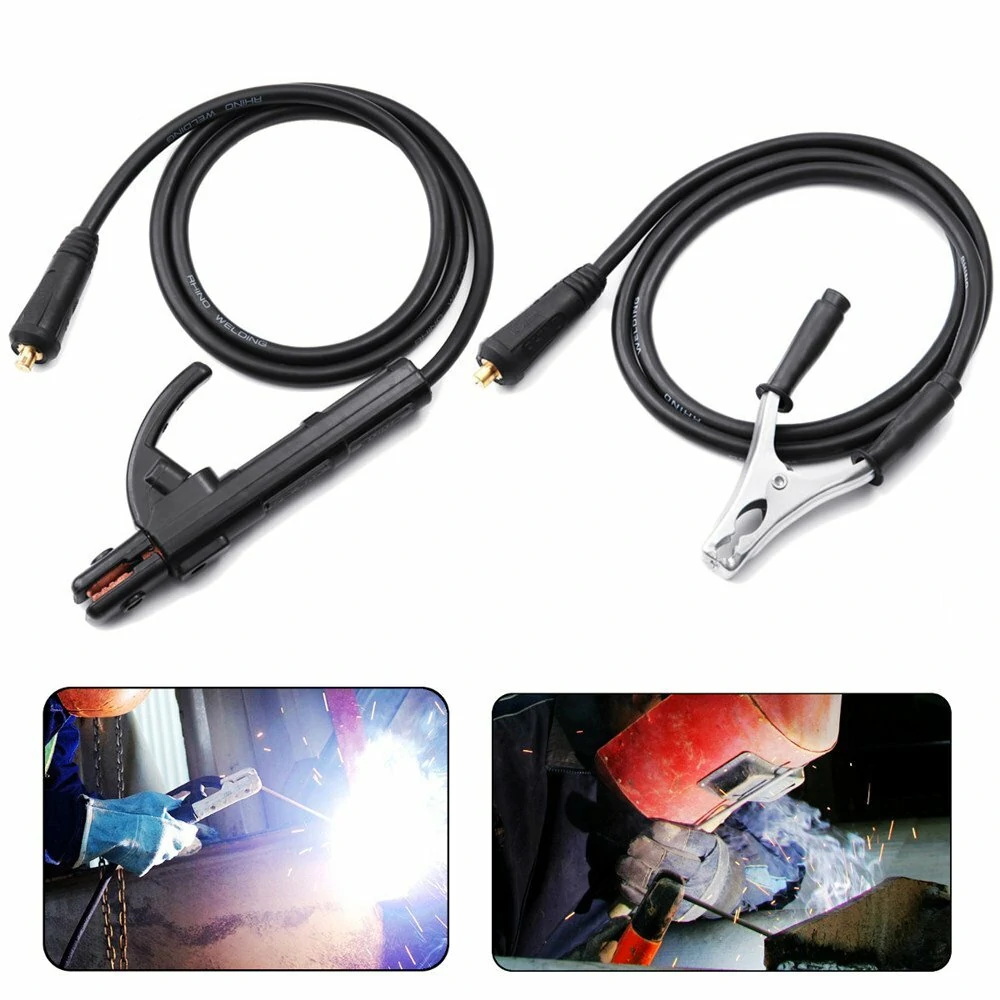 Drillpro 200A Welding Ground Clamp Set - 1.5M Cable & 10-25 Plug for MIG TIG ARC
