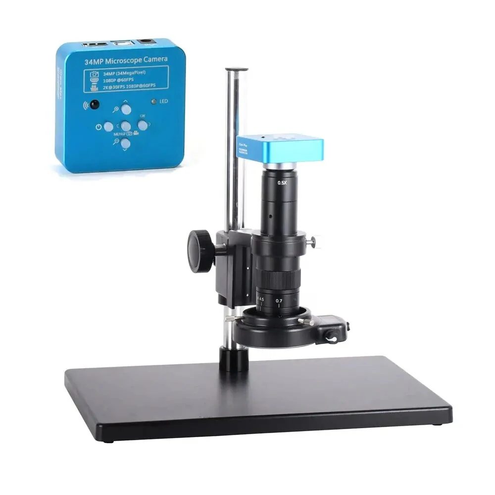 HAYEAR 34MP 2K Industrial Soldering Microscope | 180X C-Mount Lens | HDMI USB Outputs