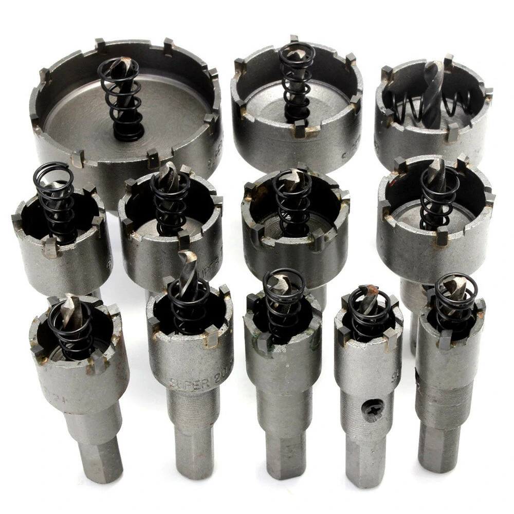 Drillpro 12pcs Hole Saw Set | 15-50mm Alloy Cutter for Wood & Metal