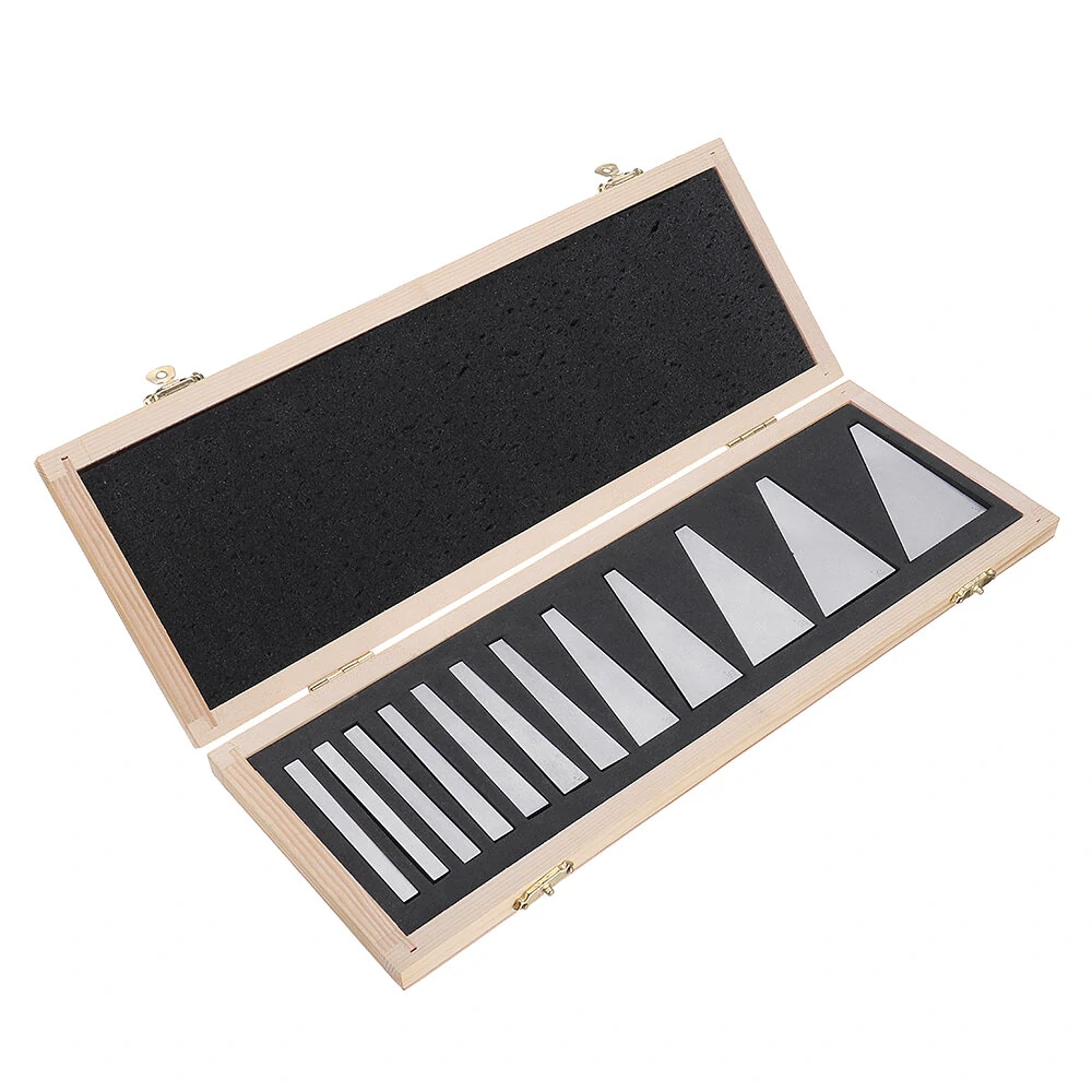 Machifit 12pc Precision Angle Block Set | 1/4 to 30 Degree | Lathe Milling Gauge