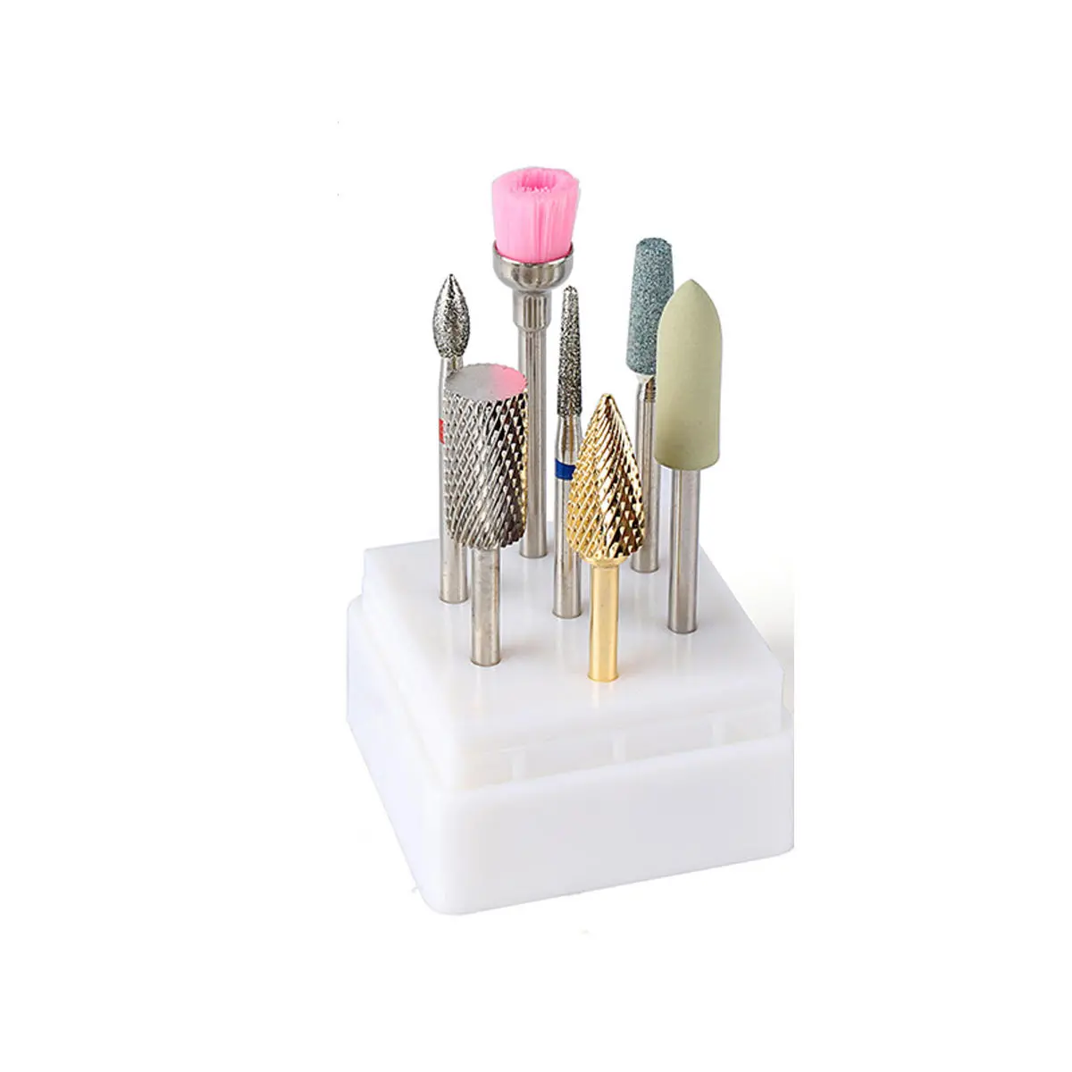 7Pcs Ceramic Tungsten Steel Nail Drill Bits | Gel & Acrylic Removal | Manicure