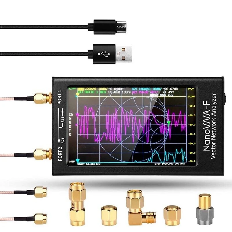 NanoVNA-F Portable Vector Network Analyzer | 50KHz-1000MHz | 4.3 Touchscreen