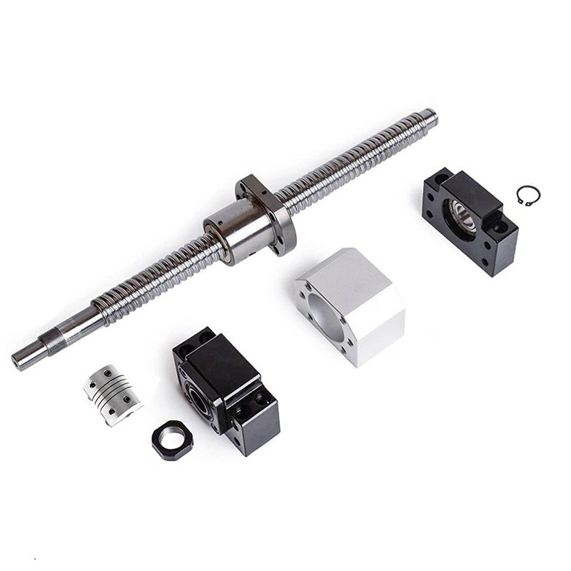 Machifit SFU1204 Ball Screw 300-650mm | BK/BF10 Supports & 6.35x8mm Coupler for CNC