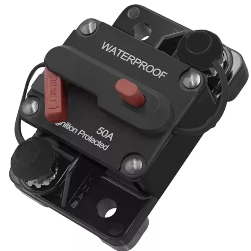 DC 48V 50A Circuit Breaker - Waterproof Reset Fuse for Car Boat Auto 12V-48V