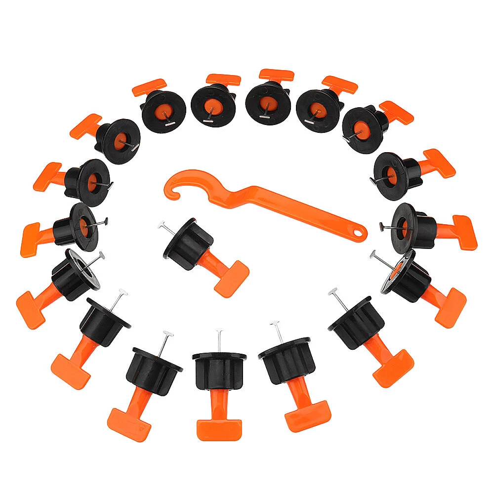 Plastic T Wall Floor Ceramic Tile Leveling System Kit - 51 Pcs Tools & Spacers