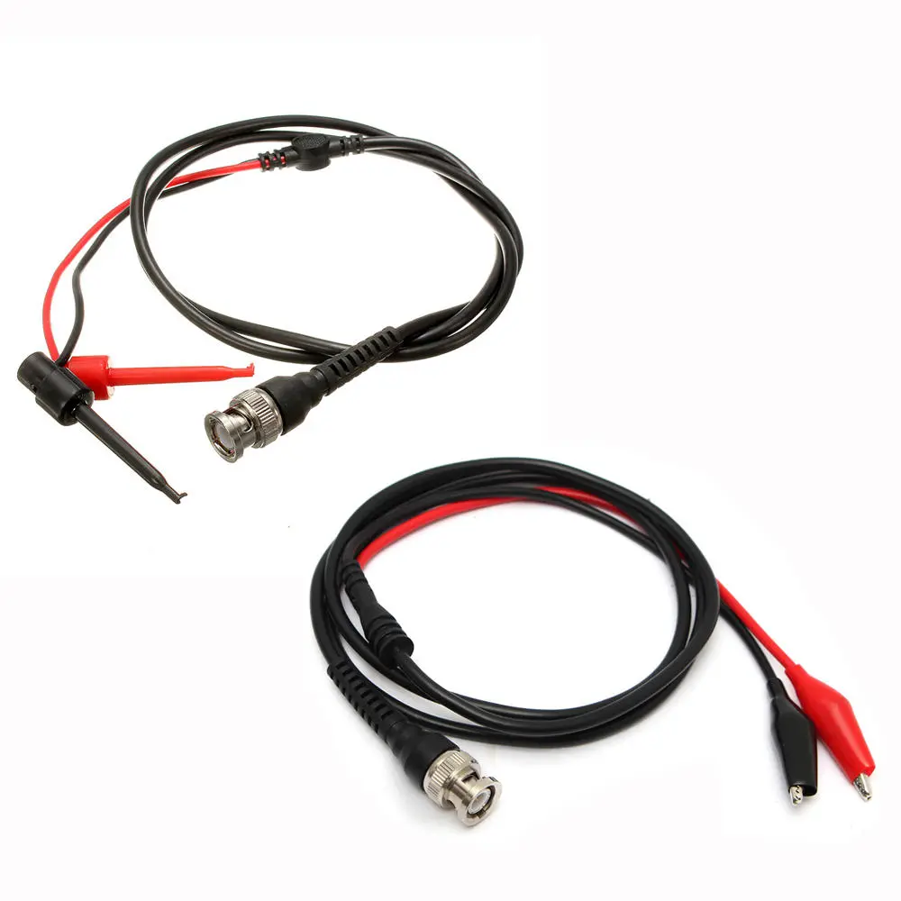 DANIU BNC Test Probe Cable Lead | Dual Hook Clip & Y Splice | 120CM
