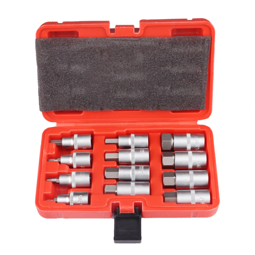 Chisel Tool Steel Ratchet Wrench Socket Set - 12pcs Various Specifications