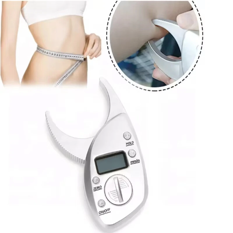 Electronic Digital Body Fat Caliper - LCD Display, Accurate Skinfold Measurement - Home Fitness Tool