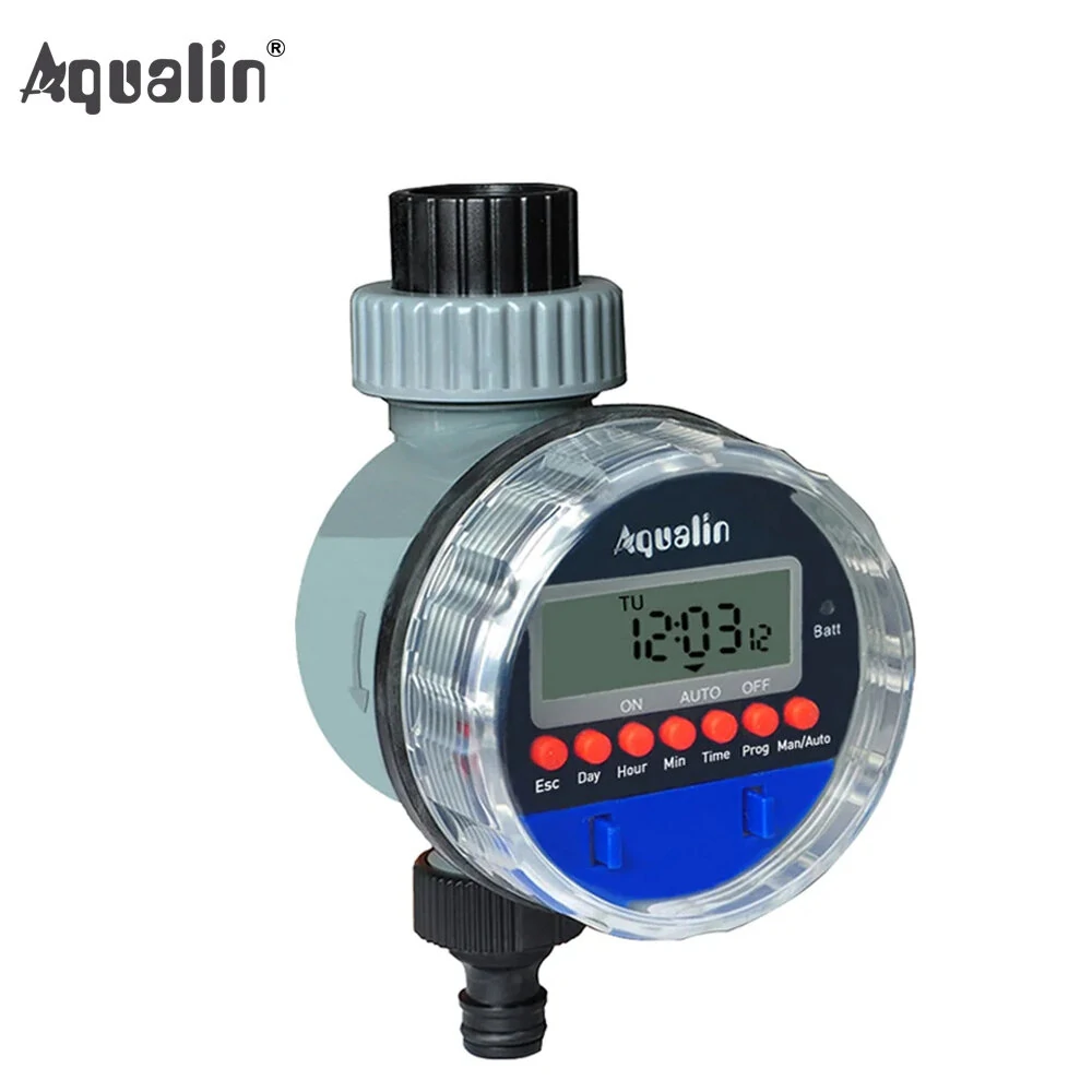 Aqualin Automatic Water Timer - LCD Display Garden Irrigation Controller | 21026