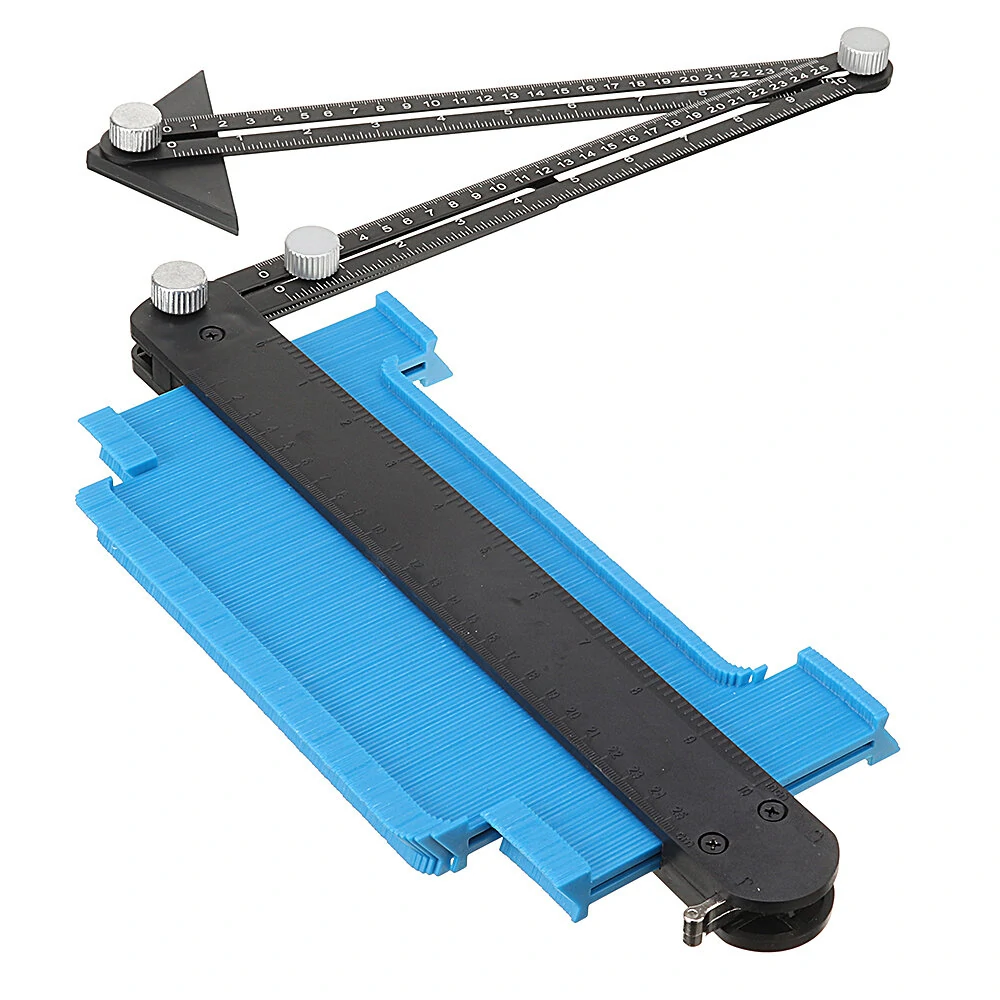 DANIU 0-250MM ABS Contour Gauge | 3X25CM Three-fold Ruler & Triangle Positioner