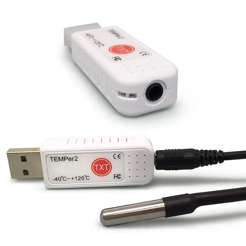 TEMPER2 USB Thermometer -40 to +125°C | Waterproof Probe Data Logger