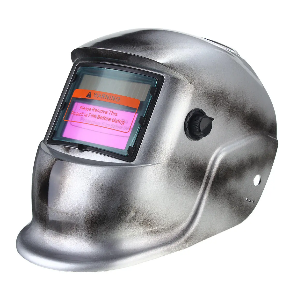 Solar Auto Darkening Welding Helmet - Silver Lens for TIG & MIG Welding
