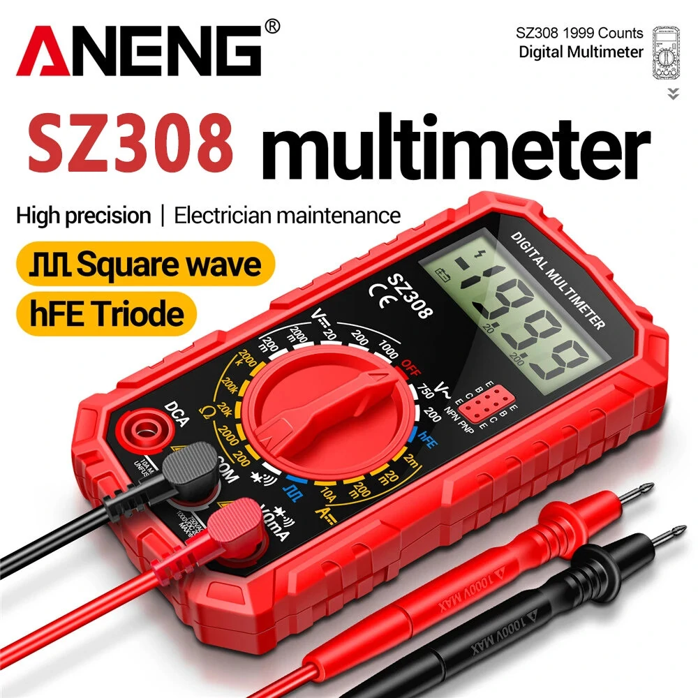 ANENG SZ308 Digital Multimeter | AC/DC Voltage Current Resistance Tester