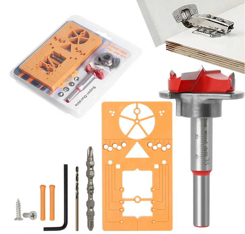 35mm Hinge Hole Drilling Guide | Cabinet Door Hinge Installation Jig Tool