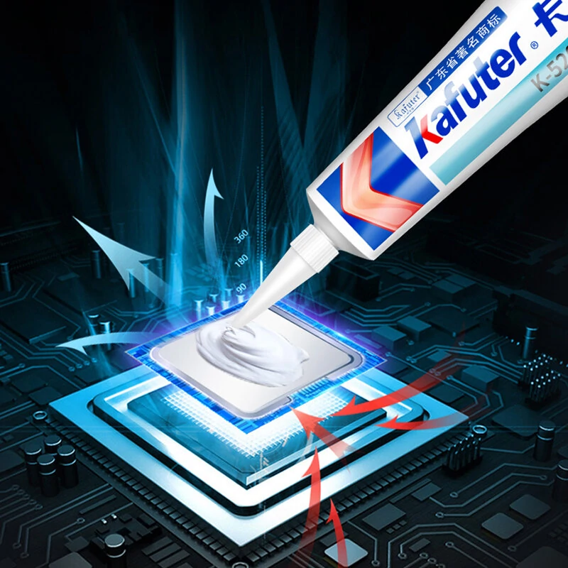 Kafuter K-5202 High Temp Thermal Grease - 80g Heat Sink Paste for CPU LED PCB