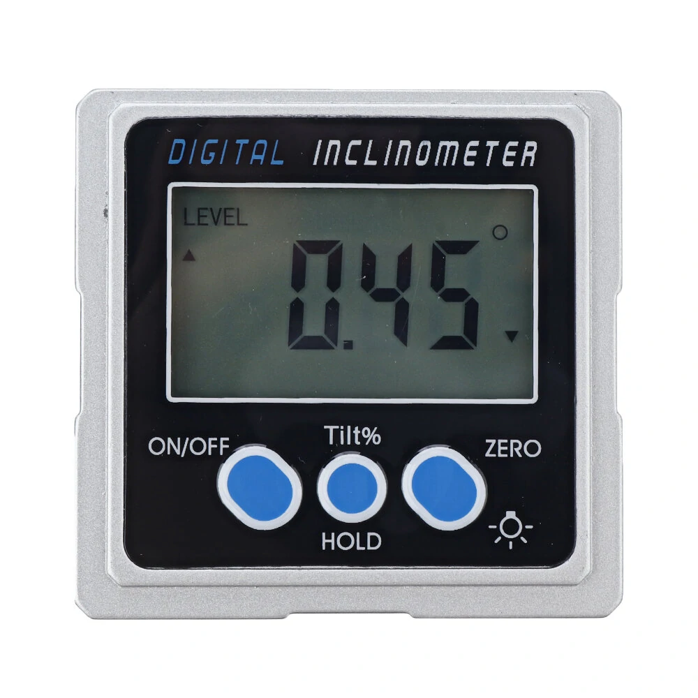 Metal Digital Protractor Angle Finder | 360° Inclinometer w/ Magnetic Base