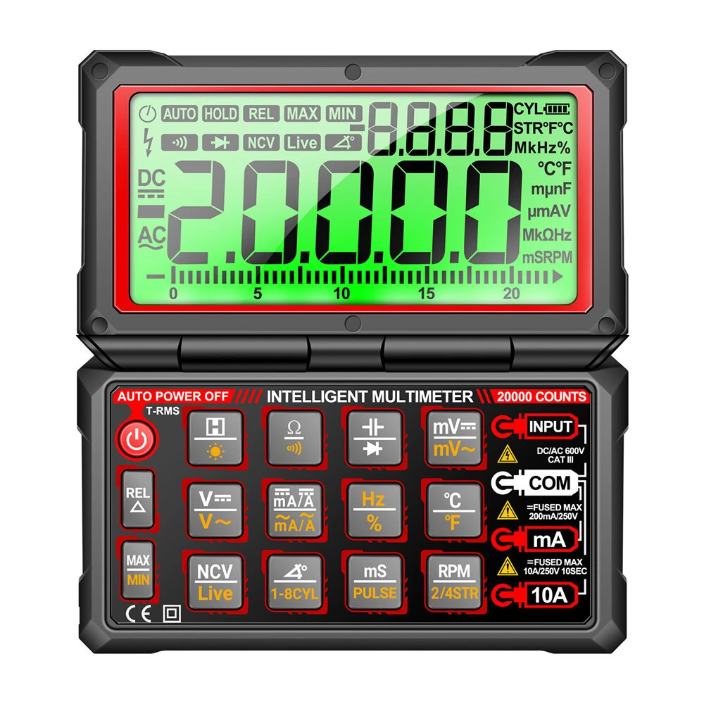 ANENG 623Pro Multimeter - 20000 Counts True RMS | NCV, Temp, Backlit LCD