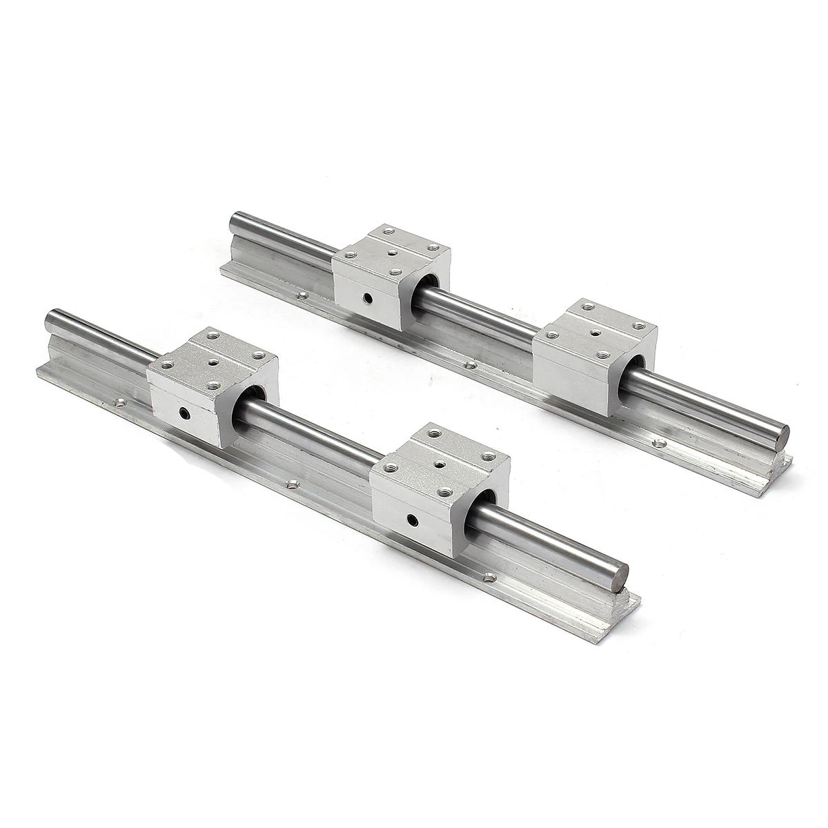 Machifit SBR12 400mm Linear Rail Shaft Rod - 4 SBR12UU Blocks | Ball Bearing