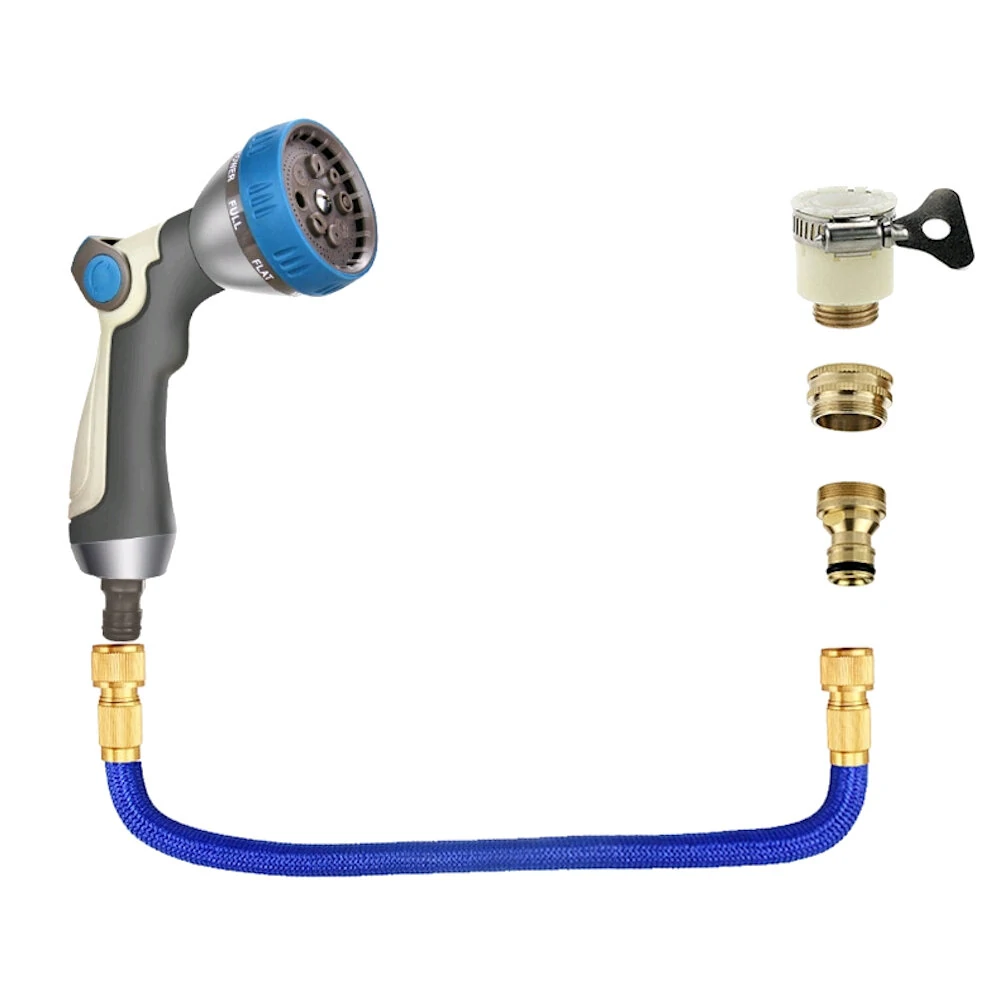 Multifunctional High Pressure Car Wash Nozzle Set | 10M Extended to 30M | For Cars Floors Glass