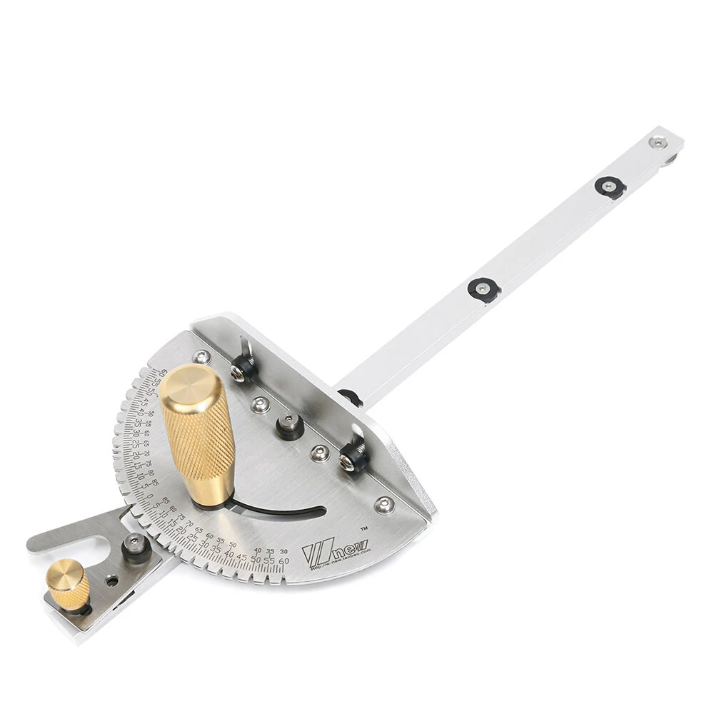 Wnew Upgraded Miter Gauge with Brass Handle | Table Saw Router Gauge & Assembly Ruler