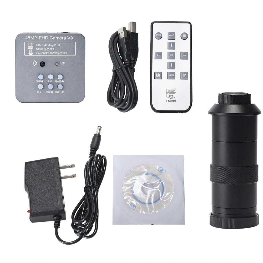HAYEAR 48MP 2K Digital Microscope Camera - HDMI USB C-Mount for PCB Solder Repair