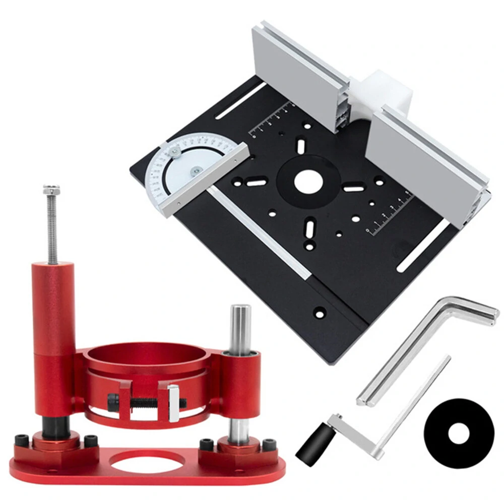Universal Router Lift 65mm | Aluminum Alloy Base for Woodworking Benches & Table Saws