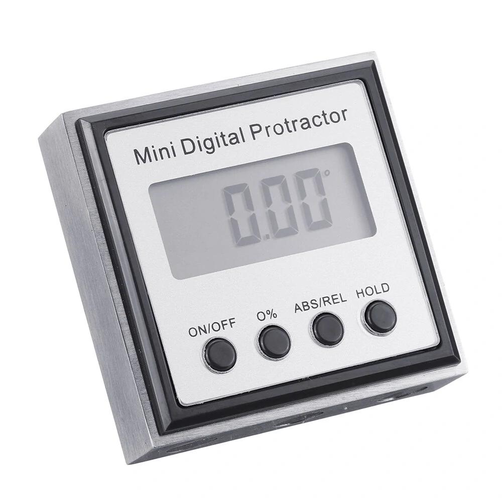 Drillpro Digital Protractor | 360 Degree Mini Inclinometer with Magnetic Base