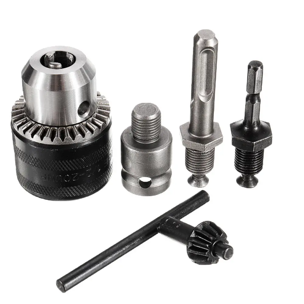 Drillpro 1.5-13mm Drill Chuck Adapter | 1/2-20UNF for Impact Wrench to Drill