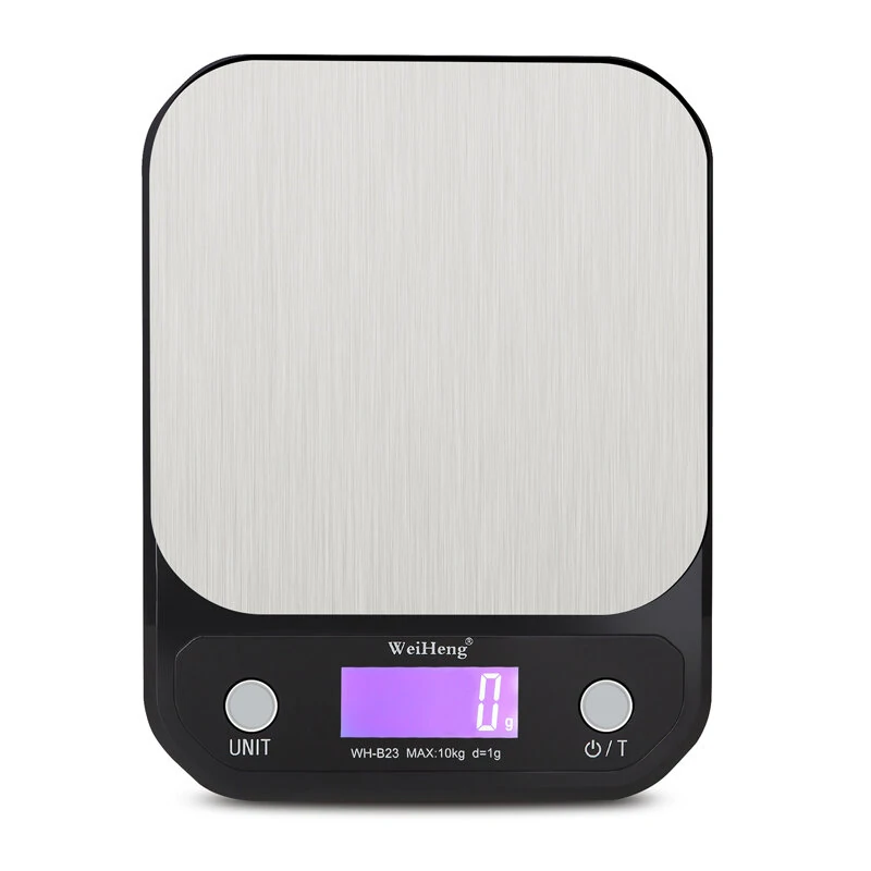 WH-B28 Digital Kitchen Scale - 10kg/1g & 5kg/0.1g High Precision - Stainless Steel