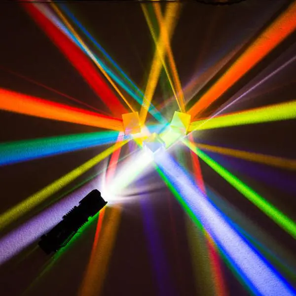 2Pcs 2.2cm Optical Glass Dichroic X-Cube Prism | RGB Combiner & Splitter for Education