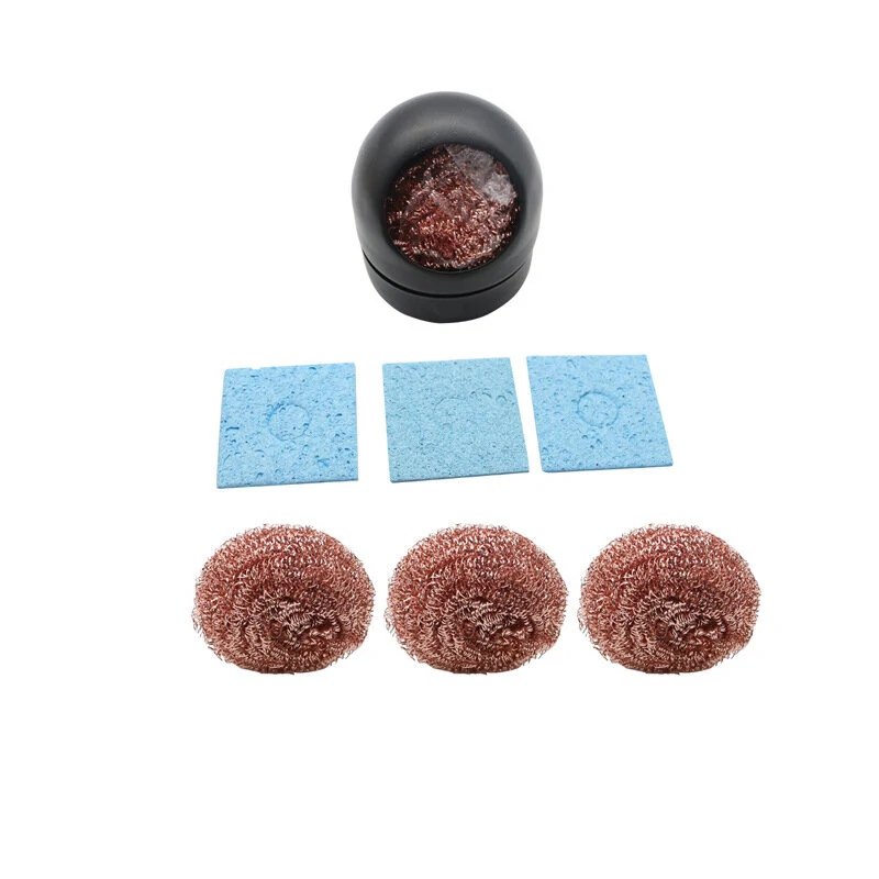 7pcs Metal Wire Solder Tip Cleaner | Steel Ball & Sponge Set | Welding & Desoldering