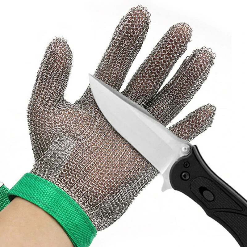 304 Stainless Steel Grade 5 Cut Resistant Gloves | Metal Mesh for Mechanical Handling & Hand Protection