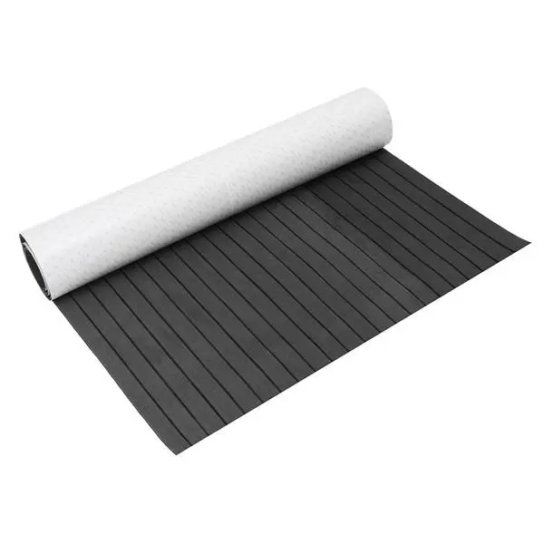EVA Foam Faux Teak Decking Pad - Dark Grey & Black - 120x240cm Boat Yacht